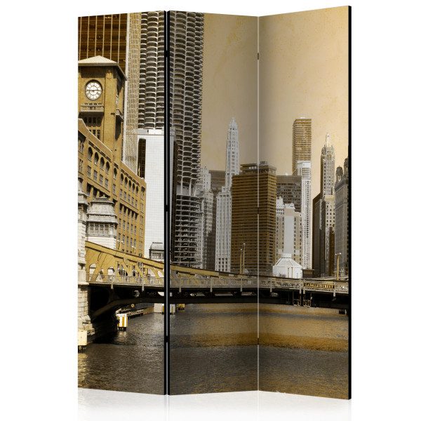 Paraván – Chicago's bridge (vintage effect) [Room Dividers] Paraván – Chicago's bridge (vintage effect) [Room Dividers]