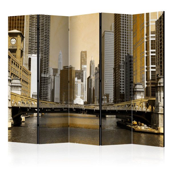 Paraván – Chicago’s bridge (vintage effect) II [Room Dividers] Paraván – Chicago’s bridge (vintage effect) II [Room Dividers]