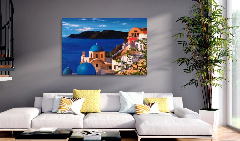 Ručně malovaný obraz – Beautiful Santorini Ručně malovaný obraz – Beautiful Santorini