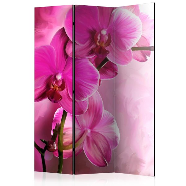 Paraván – Pink Orchid and white Zen Stones II [Room Dividers] Paraván – Pink Orchid and white Zen Stones II [Room Dividers]