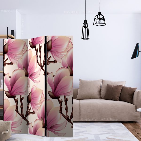 Paraván – Blooming Magnolias [Room Dividers] Paraván – Blooming Magnolias [Room Dividers]
