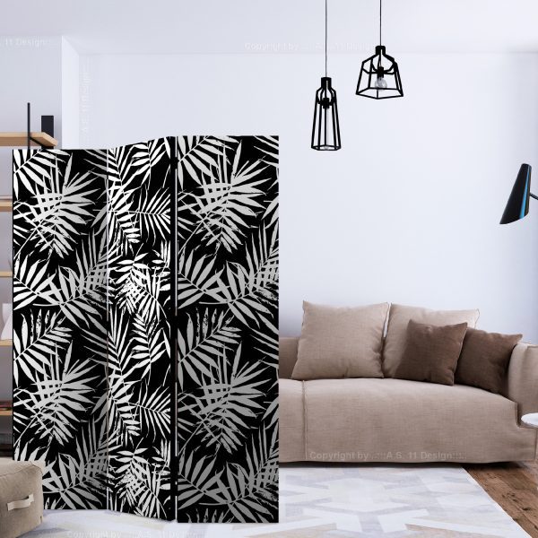 Paraván – Black and White Jungle [Room Dividers] Paraván – Black and White Jungle [Room Dividers]