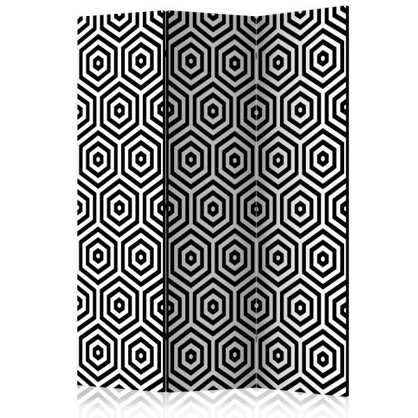 Paraván – Black and White Hypnosis [Room Dividers] Paraván – Black and White Hypnosis [Room Dividers]