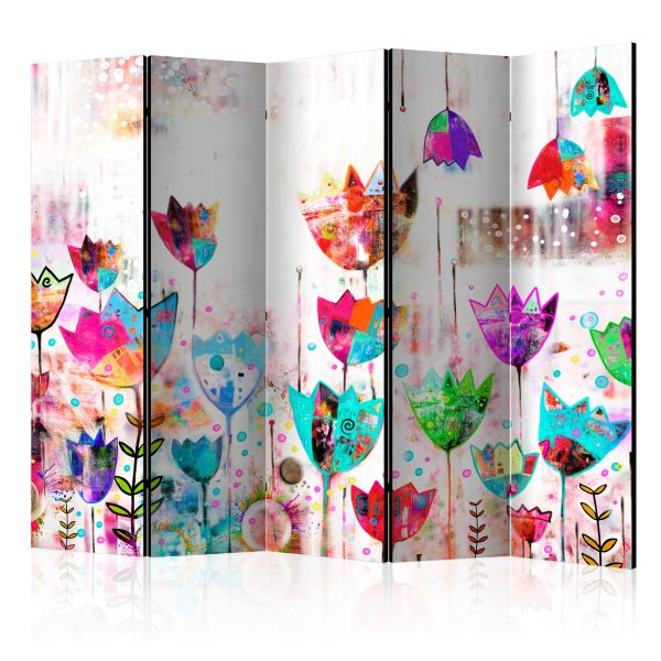 Paraván – Colorful tulips [Room Dividers] Paraván – Colorful tulips [Room Dividers]