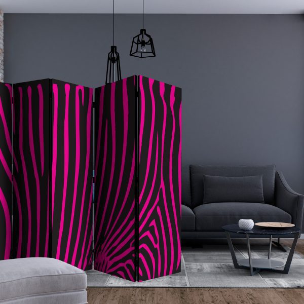 Paraván – Zebra pattern (violet) II [Room Dividers] Paraván – Zebra pattern (violet) II [Room Dividers]