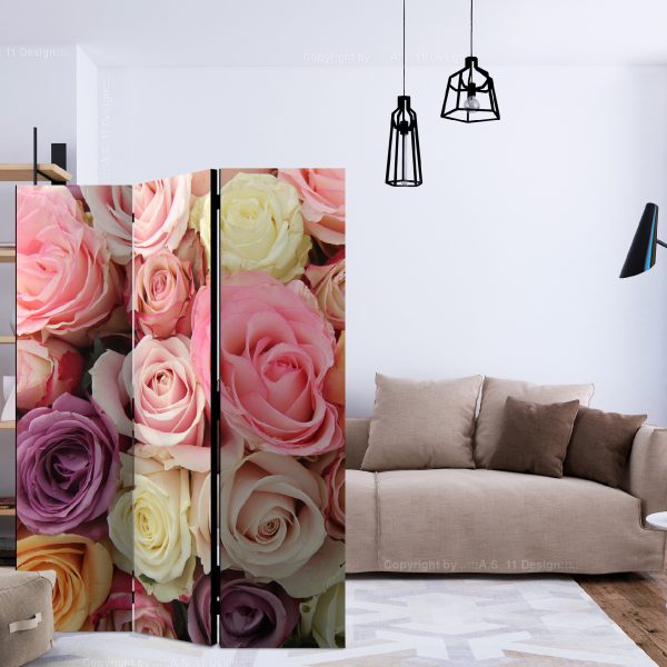 Paraván – Pastel roses [Room Dividers] Paraván – Pastel roses [Room Dividers]