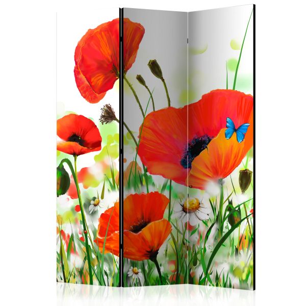 Paraván – Country poppies [Room Dividers] Paraván – Country poppies [Room Dividers]