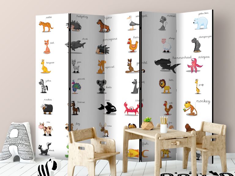 Paraván – Learning by playing (animals) II [Room Dividers] Paraván – Learning by playing (animals) II [Room Dividers]