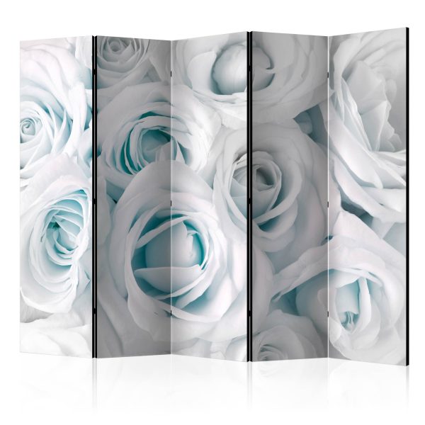 Paraván – Satin Rose (Turquoise) II [Room Dividers] Paraván – Satin Rose (Turquoise) II [Room Dividers]