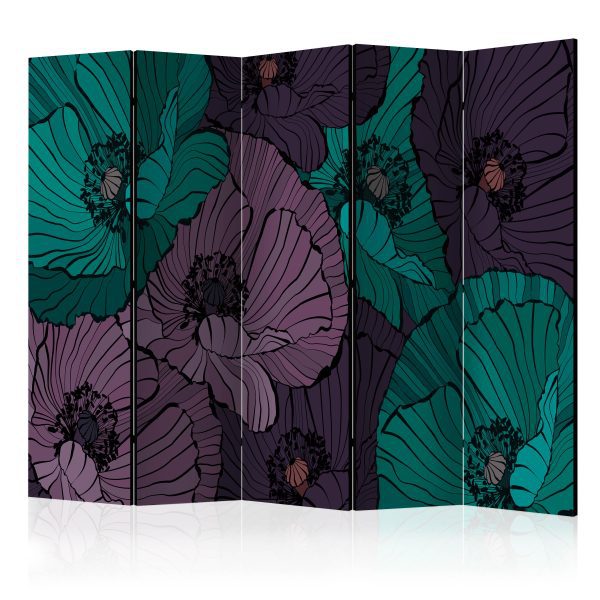 Paraván – Flowers and Butterflies [Room Dividers] Paraván – Flowers and Butterflies [Room Dividers]