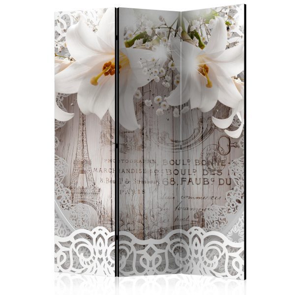 Paraván – Lilies and Quilted Background [Room Dividers] Paraván – Lilies and Quilted Background [Room Dividers]