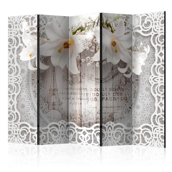 Paraván – Lilies and Quilted Background II [Room Dividers] Paraván – Lilies and Quilted Background II [Room Dividers]