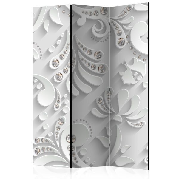 Paraván – Flowers with Crystals [Room Dividers] Paraván – Flowers with Crystals [Room Dividers]