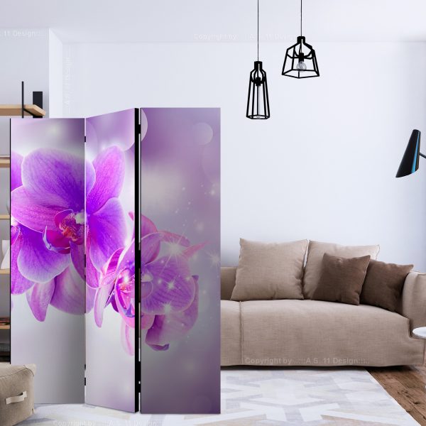Paraván – Purple Orchids [Room Dividers] Paraván – Purple Orchids [Room Dividers]