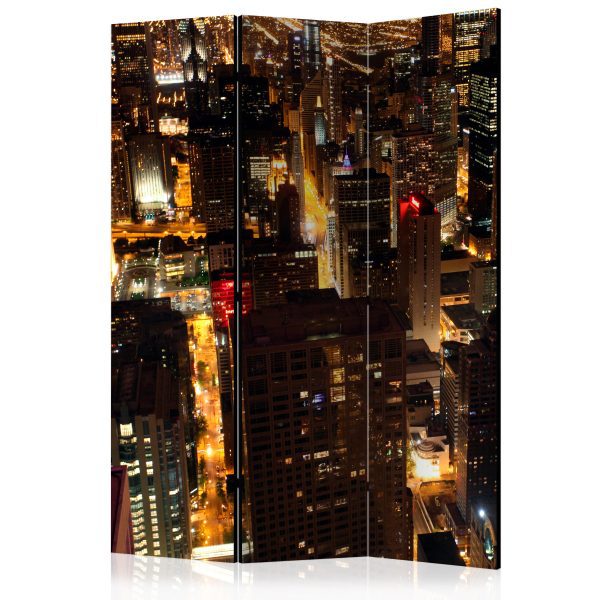 Paraván – City by night – Chicago, USA II [Room Dividers] Paraván – City by night – Chicago, USA II [Room Dividers]