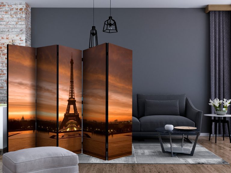 Paraván – Eiffel tower at dawn II [Room Dividers] Paraván – Eiffel tower at dawn II [Room Dividers]