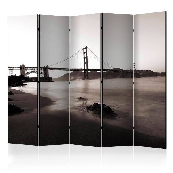 Paraván – San Francisco: Golden Gate Bridge in black and white [Room Dividers] Paraván – San Francisco: Golden Gate Bridge in black and white [Room Dividers]