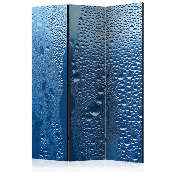 Paraván – Water drops on blue glass [Room Dividers] Paraván – Water drops on blue glass [Room Dividers]
