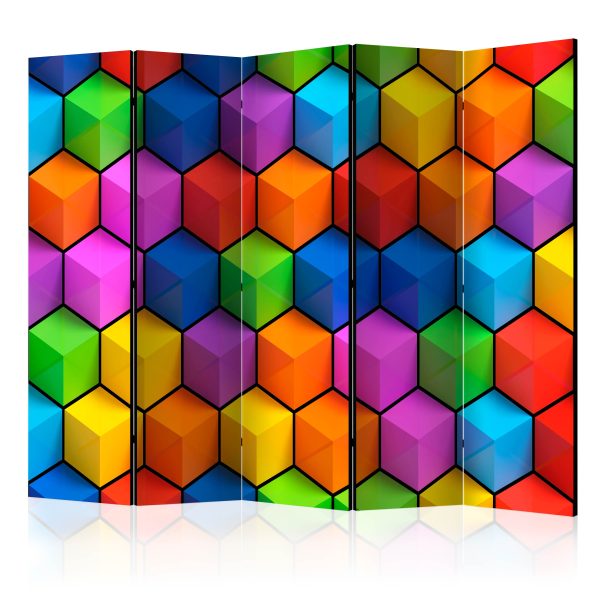 Paraván – Rainbow Geometry [Room Dividers] Paraván – Rainbow Geometry [Room Dividers]