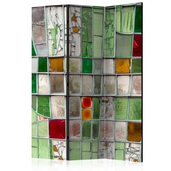 Paraván – Emerald Stained Glass II [Room Dividers] Paraván – Emerald Stained Glass II [Room Dividers]