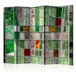 Paraván – Emerald Stained Glass II [Room Dividers] Paraván – Emerald Stained Glass II [Room Dividers]