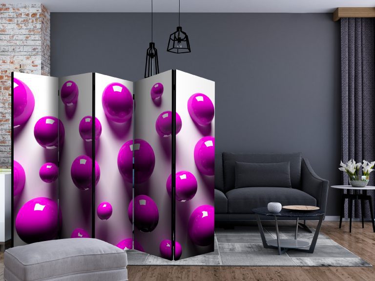 Paraván – Purple Balls II [Room Dividers] Paraván – Purple Balls II [Room Dividers]
