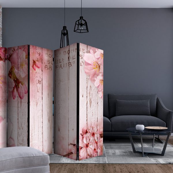 Paraván – Pink apple blossoms II [Room Dividers] Paraván – Pink apple blossoms II [Room Dividers]