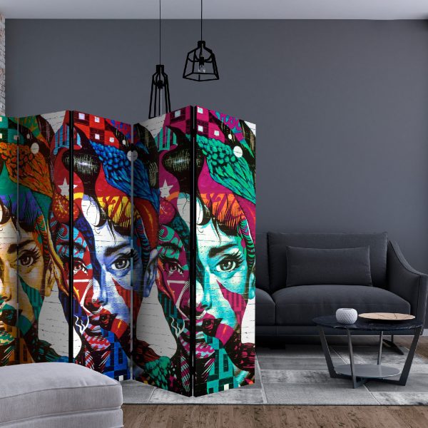 Paraván – Colorful Faces II [Room Dividers] Paraván – Colorful Faces II [Room Dividers]