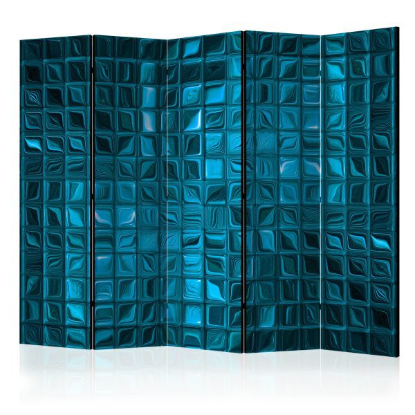 Paraván – Azure Mosaic [Room Dividers] Paraván – Azure Mosaic [Room Dividers]