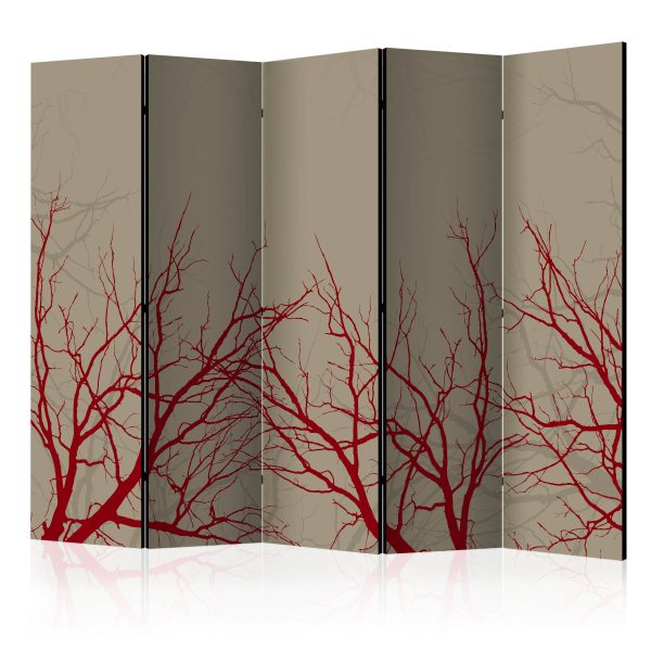 Paraván – Red-hot branches II [Room Dividers] Paraván – Red-hot branches II [Room Dividers]