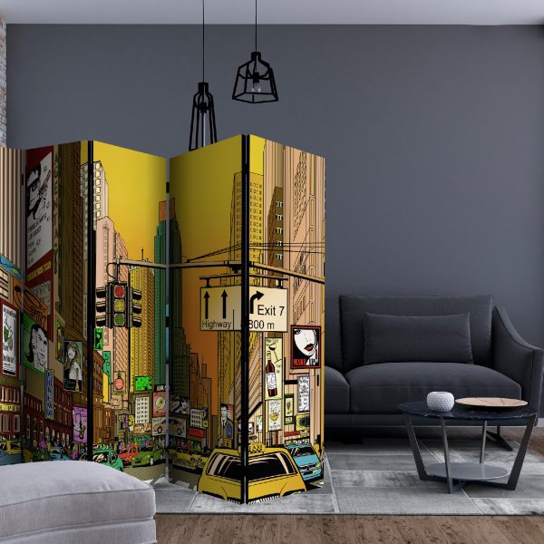 Paraván – Vibrant city – NY II [Room Dividers] Paraván – Vibrant city – NY II [Room Dividers]