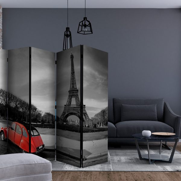 Paraván – Eiffel Tower and red car II [Room Dividers] Paraván – Eiffel Tower and red car II [Room Dividers]