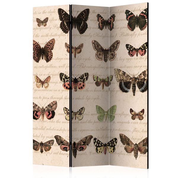 Paraván – Retro Style: Butterflies [Room Dividers] Paraván – Retro Style: Butterflies [Room Dividers]