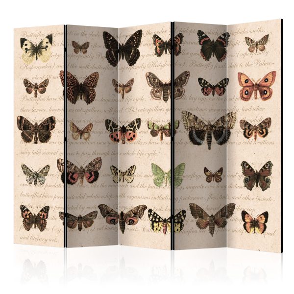 Paraván – Retro Style: Butterflies II [Room Dividers] Paraván – Retro Style: Butterflies II [Room Dividers]
