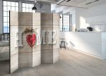 Paraván – Room divider – Home and red heart Paraván – Room divider – Home and red heart