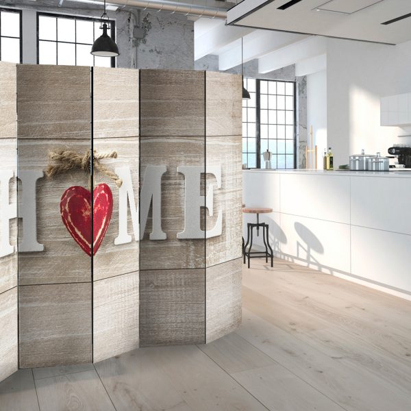 Paraván – Room divider – Home and red heart Paraván – Room divider – Home and red heart