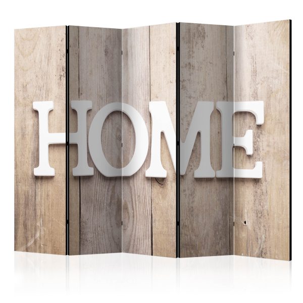 Paraván – Room divider – Home on wooden boards Paraván – Room divider – Home on wooden boards