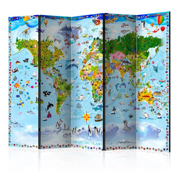 Paraván – World Map for Kids II [Room Dividers] Paraván – World Map for Kids II [Room Dividers]