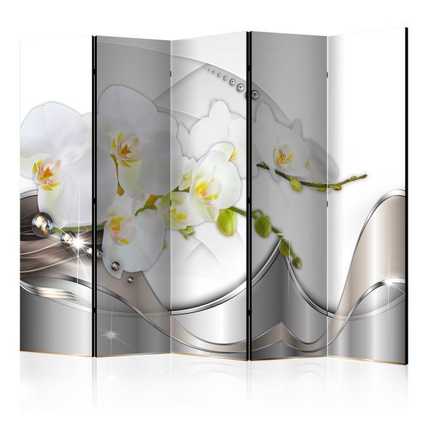 Paraván – Pearl Dance of Orchids [Room Dividers] Paraván – Pearl Dance of Orchids [Room Dividers]