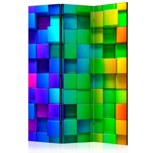 Paraván – Colourful Cubes [Room Dividers] Paraván – Colourful Cubes [Room Dividers]