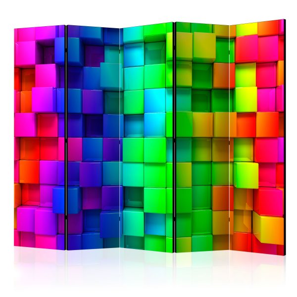 Paraván – Colourful Cubes II [Room Dividers] Paraván – Colourful Cubes II [Room Dividers]
