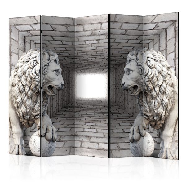 Paraván – Stone Lions II [Room Dividers] Paraván – Stone Lions II [Room Dividers]