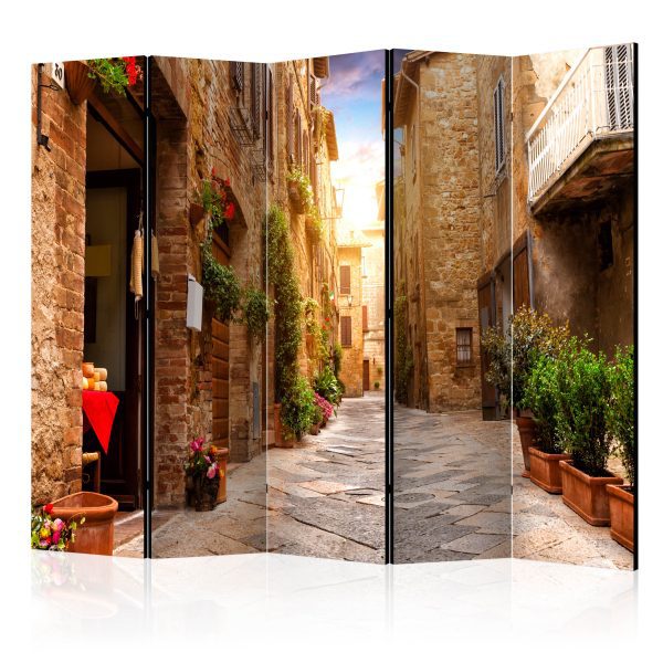 Paraván – Colourful Street in Tuscany II [Room Dividers] Paraván – Colourful Street in Tuscany II [Room Dividers]