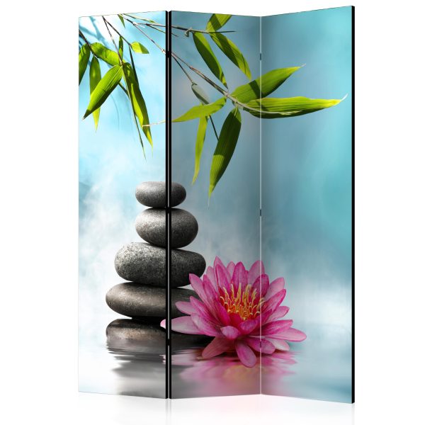 Paraván – Water Lily and Zen Stones [Room Dividers] Paraván – Water Lily and Zen Stones [Room Dividers]