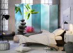 Paraván – Water Lily and Zen Stones II [Room Dividers] Paraván – Water Lily and Zen Stones II [Room Dividers]