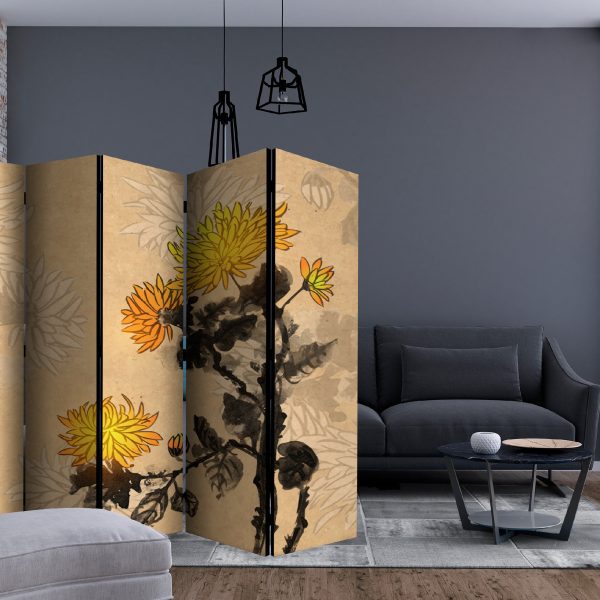 Paraván – Chrysanthemums II [Room Dividers] Paraván – Chrysanthemums II [Room Dividers]