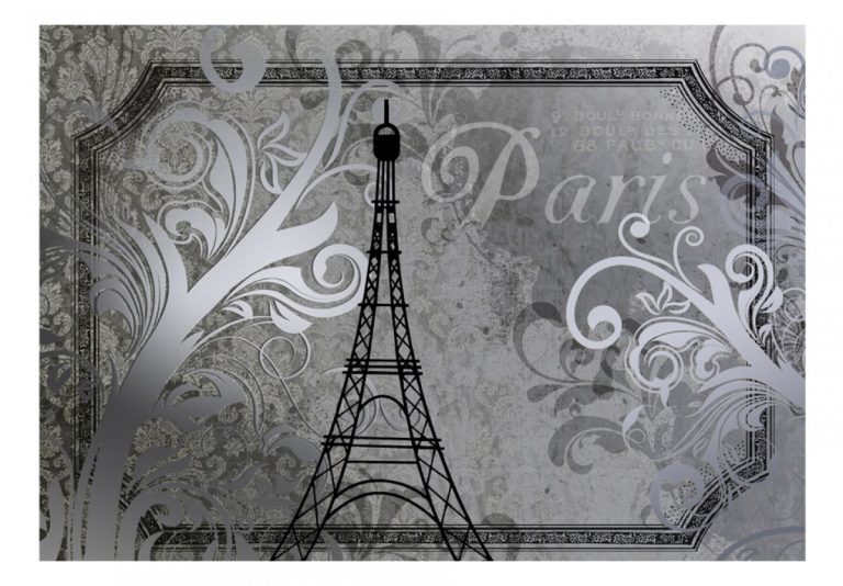 Tapeta Retro Paříž – stříbrná SKLAD Tapeta Retro Paříž – stříbrná SKLAD