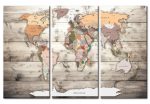 Mapa na korkové tabuli – historická mapa světa II Mapa na korkové tabuli – historická mapa světa II