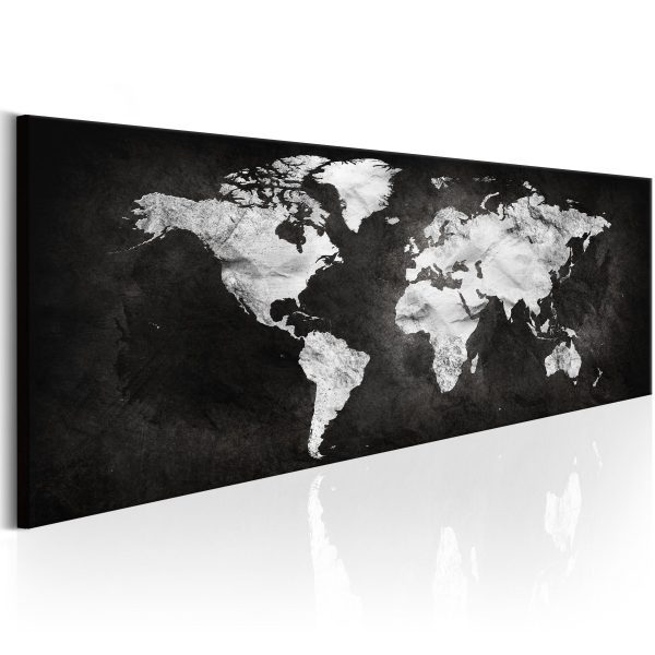 Obraz Černobílá mapa světa Obraz Černobílá mapa světa