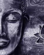 Obraz fialový Buddha Obraz fialový Buddha